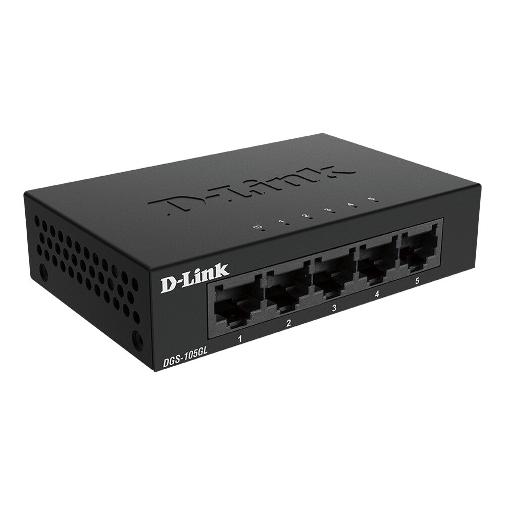 D-Link DGS-105GL/E netværksswitch Ikke administreret Gigabit Ethernet (10/100/1000) Sort
