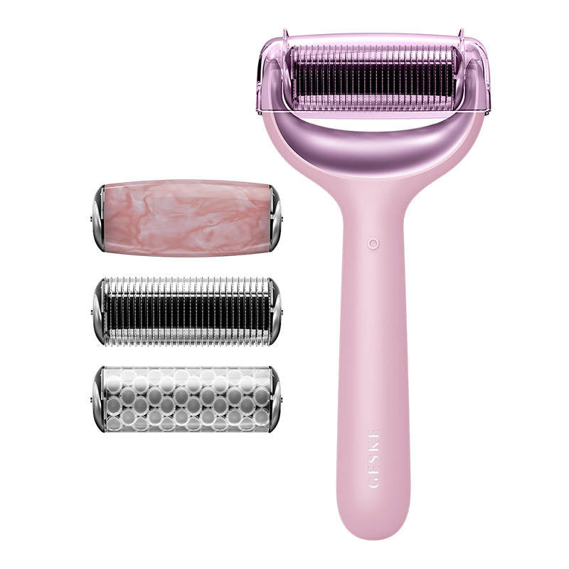 MicroNeedle Face&Body Roller 9in1 Geske med APP (rosa)