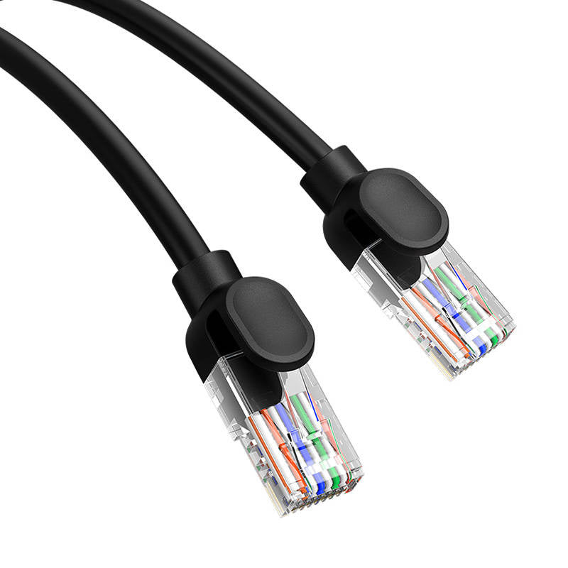 Baseus Ethernet CAT5, 0,5 m netværkskabel (sort)