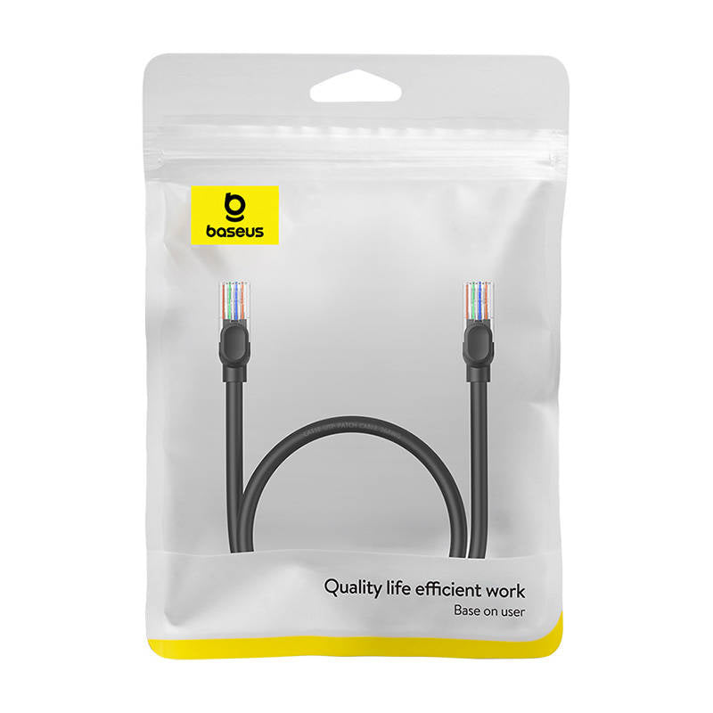 Baseus Ethernet CAT5, 0,5 m netværkskabel (sort)