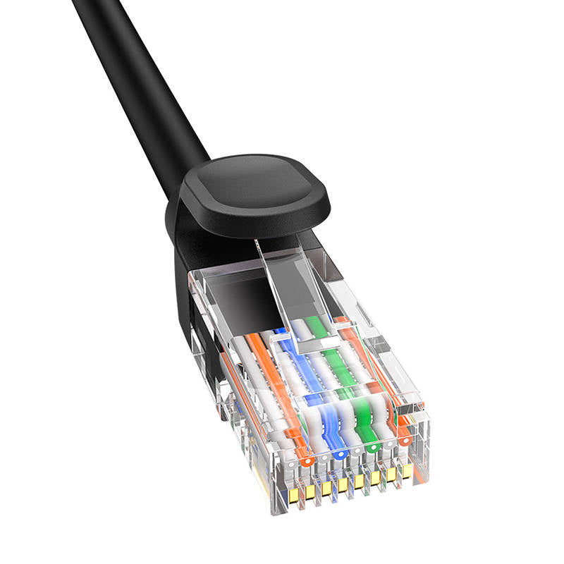 Baseus Ethernet CAT5, 0,5 m netværkskabel (sort)