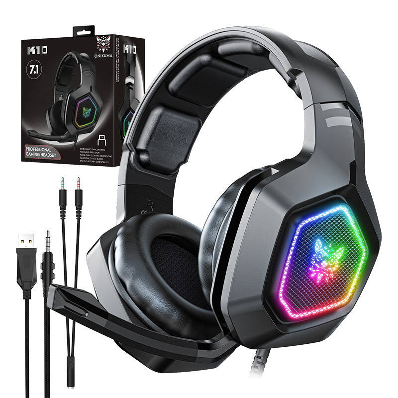 Gaming-hovedtelefoner ONIKUMA K10 (sort)