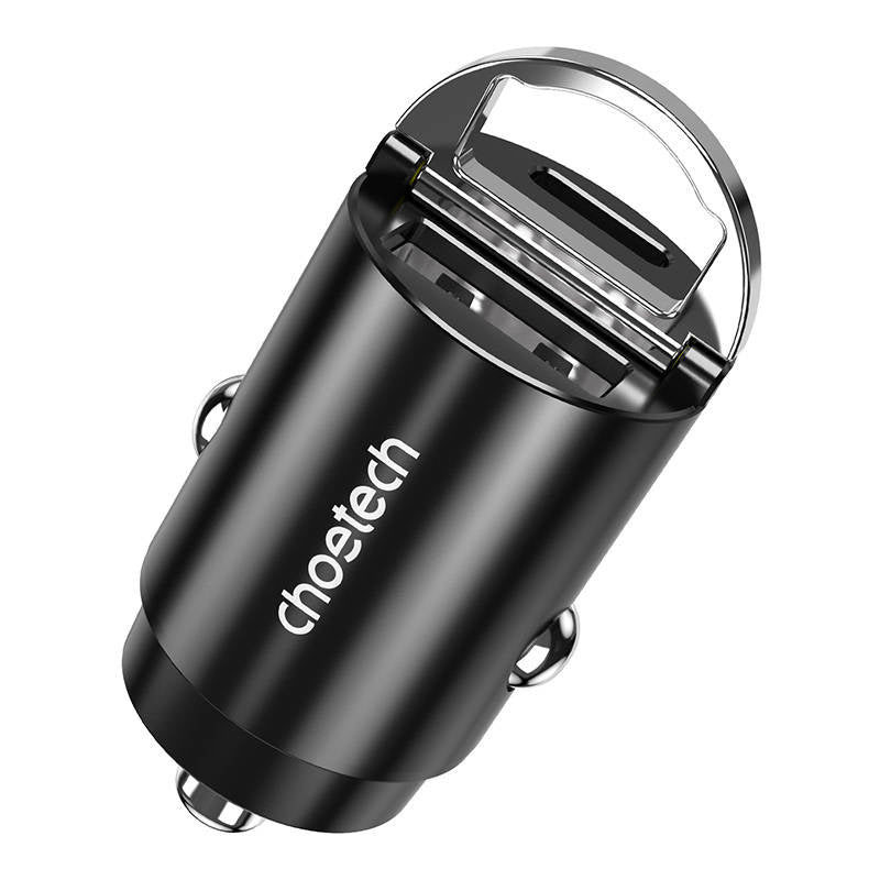 1x USB-A, 1x USB-C 30W PD 3.0 (sort)