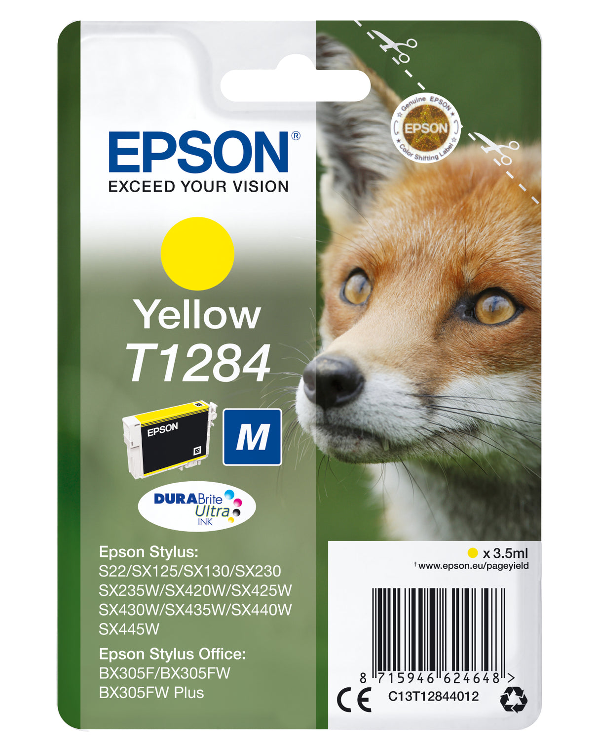 Epson T1284 Gul 260 sider Blæk C13T12844012