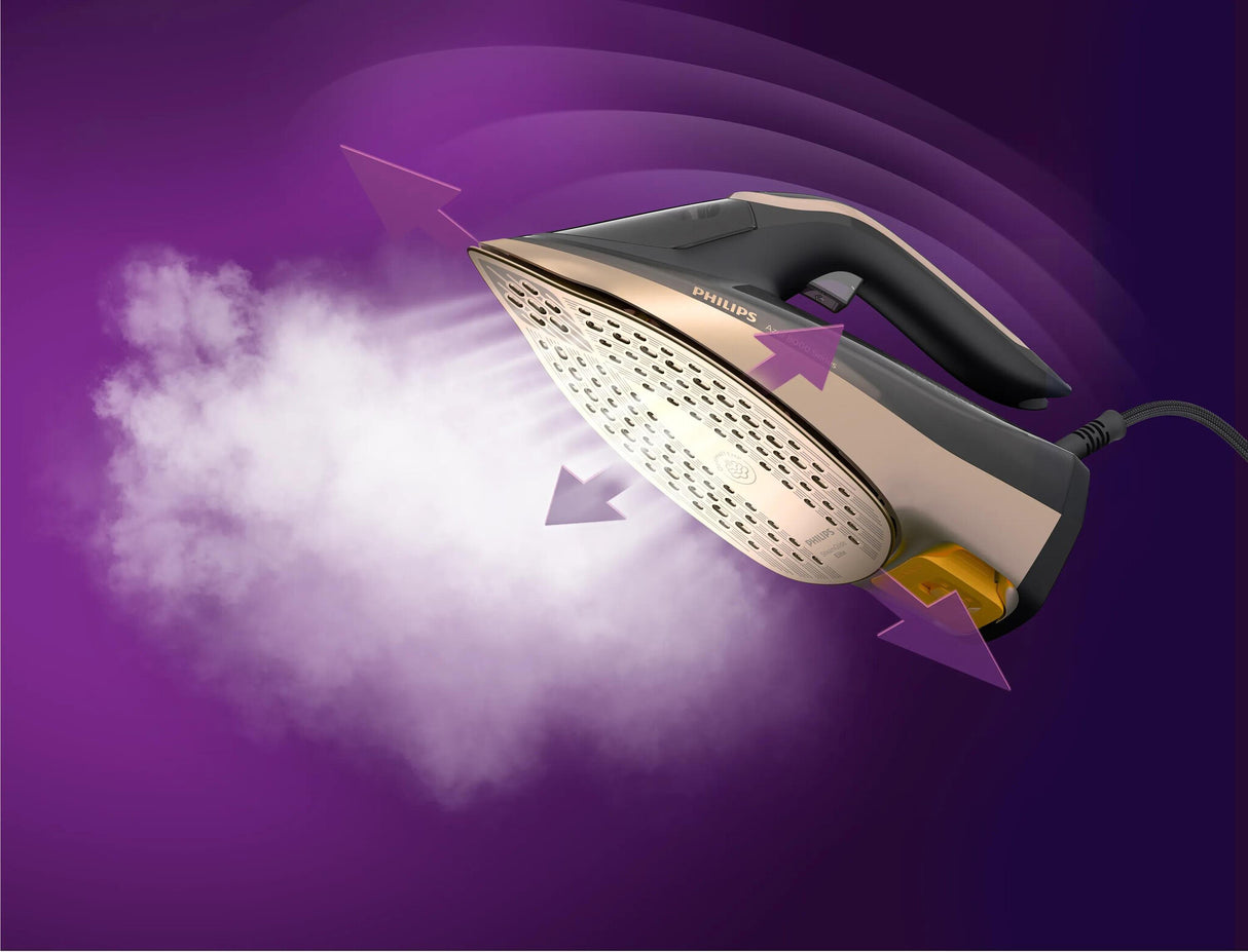 Philips DST8041/80 strygejern Dampstrygejern SteamGlide Elite-strygesål 3000 W Sort