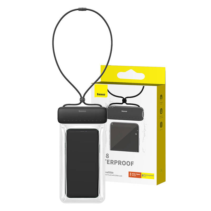 Vandtæt telefonfoder Baseus AquaGlide (sort)