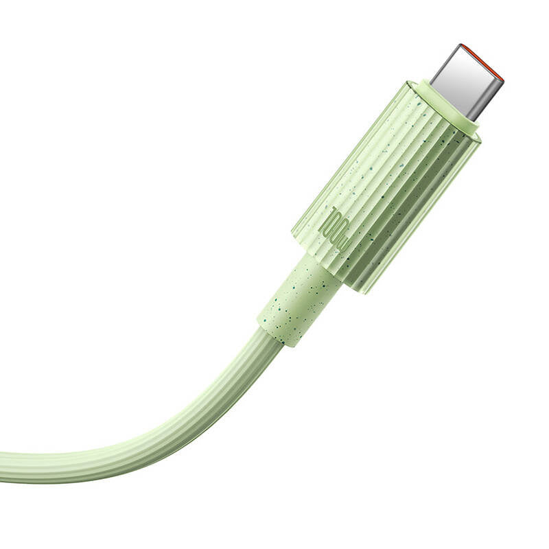 Hurtig opladning kabel Baseus USB-C til USB-C Habitat Series 2m 100W (grøn)