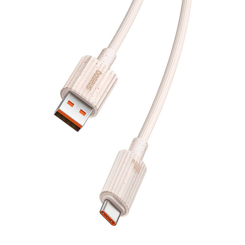 Hurtig opladning kabel Baseus USB til USB-C Habitat Series 1m 100W (rosa)