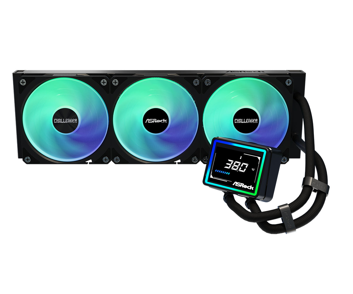 Asrock Challenger 360 Digital ARGB kølesystem 1-pack Sort 120 mm