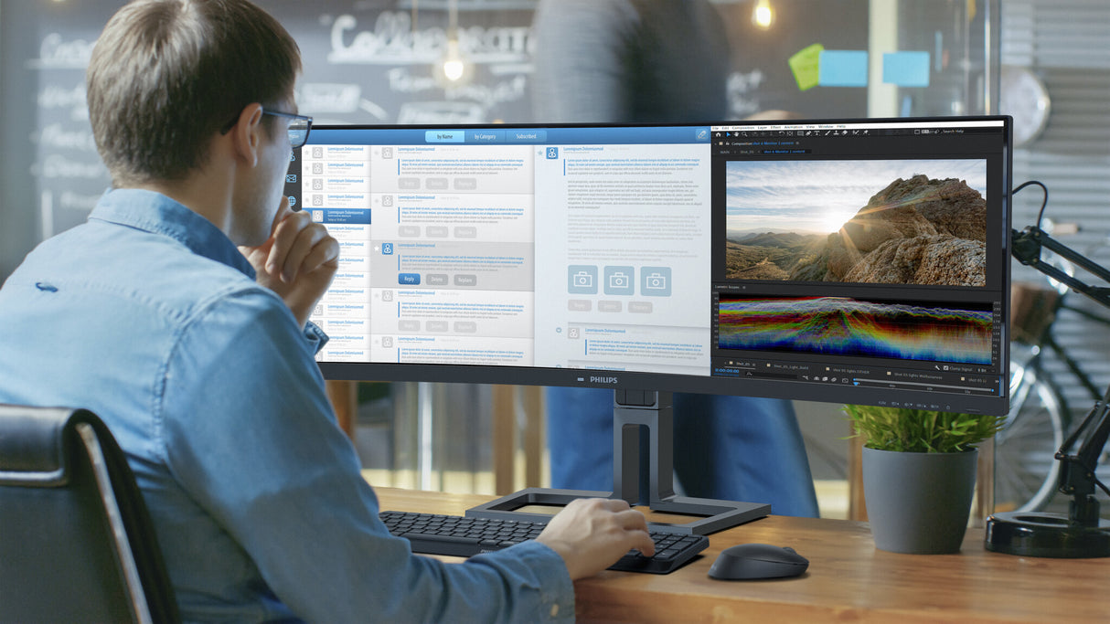 Philips 6000 series 45B1U6900C/00 computerskærm 113 cm (44.5") 5120 x 1440 pixel UltraWide Dual Quad HD LED Sort