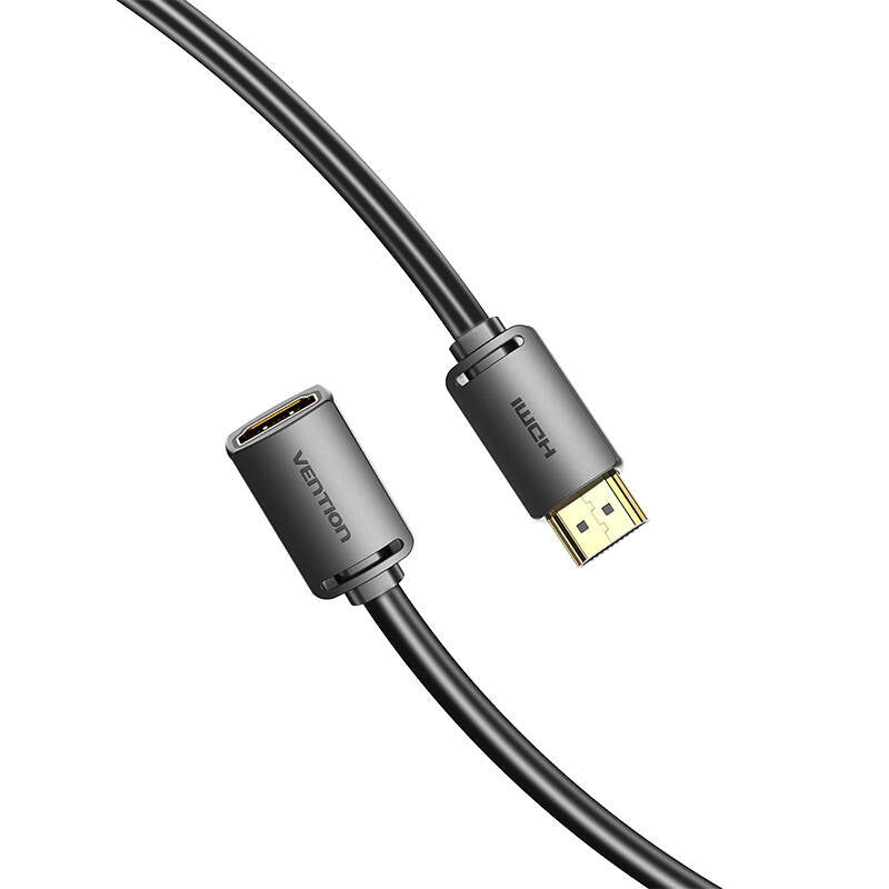 HDMI 2.0 Mand til HDMI 2.0 Kvindelig udvidelseskabel Vention AHCBJ 5m, 4K 60Hz, (Sort)