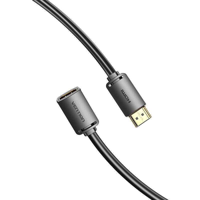 HDMI 2.0 Mand til HDMI 2.0 Kvindelig udvidelseskabel Vention AHCBD 0,5m, 4K 60Hz, (Sort)