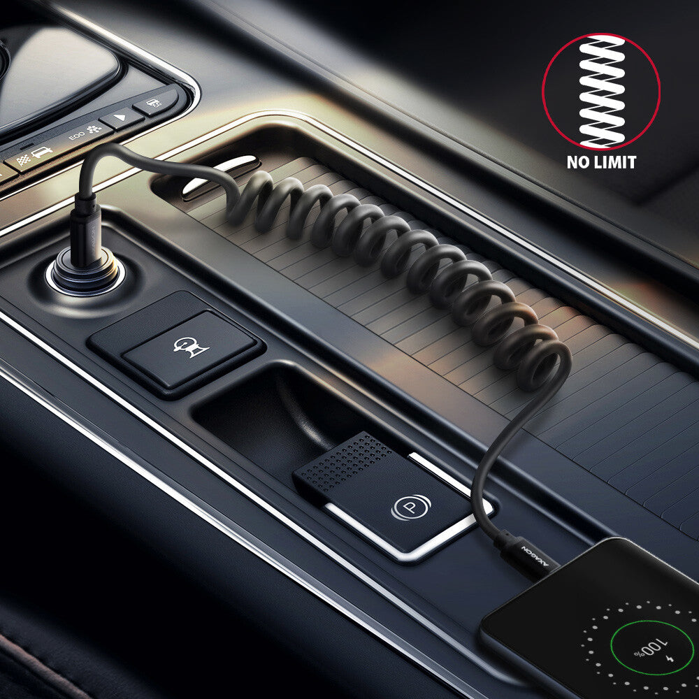 Axagon Data and charging USB 2.0 cable 1.1 m long. PD 60W, 3A. Black twisted. USB-kabel 1,1 m USB C 0,48 Gbit/sek. Sort