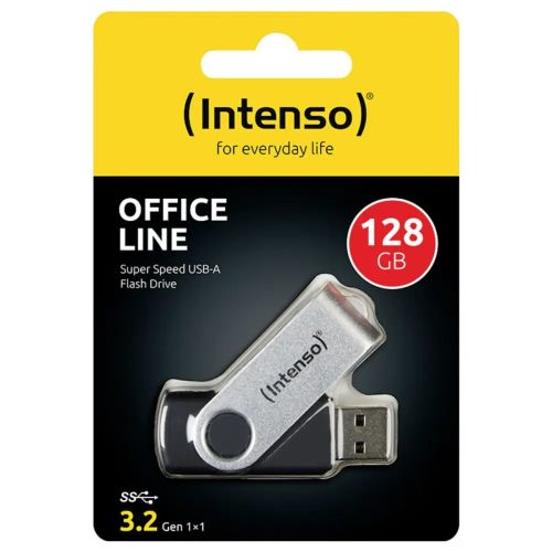Intenso Pendrive 128GB Office Line USB 3.2, sort EU (3543491)