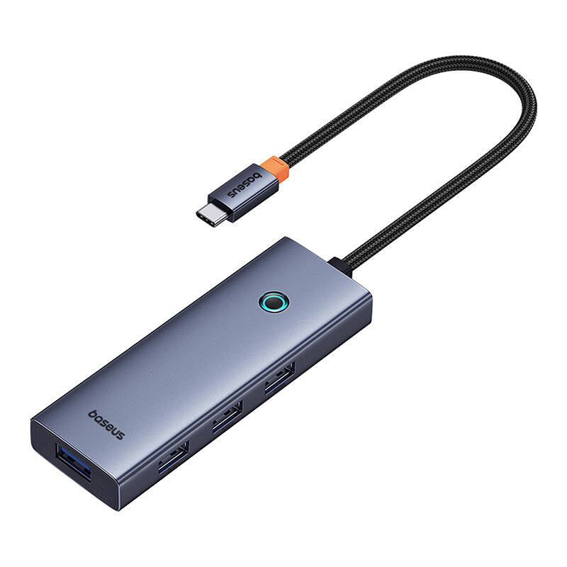 5 Hubin1 Baseus UltraJoy 5-Port (4xUSB 3.0, PD) grå