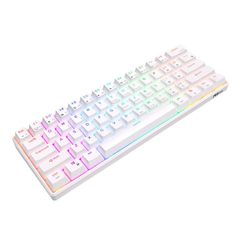 Mekanisk tastatur Royal Kludge RK61 RGB, rød stik (hvid)