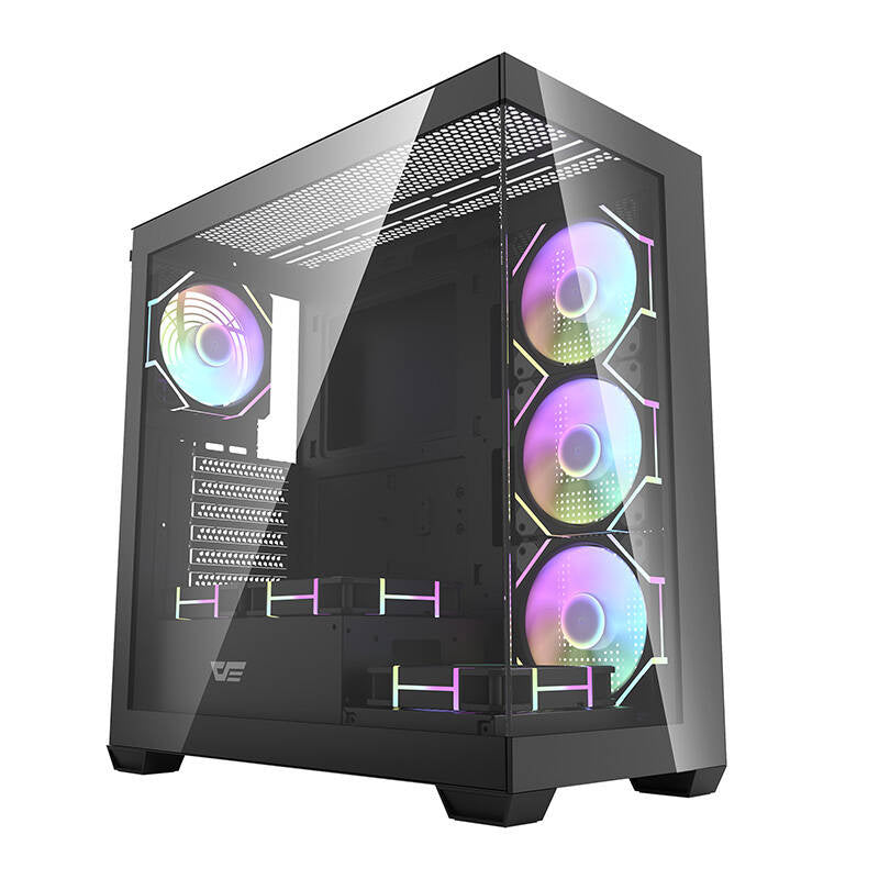 Darkflash DS900 computer case (sort) + 7 ARGB fans