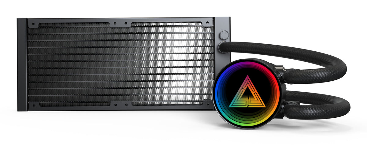Montech LightFlow ARGB 240 Processor Alt-i-en væskekøler 12 cm Sort 1 stk