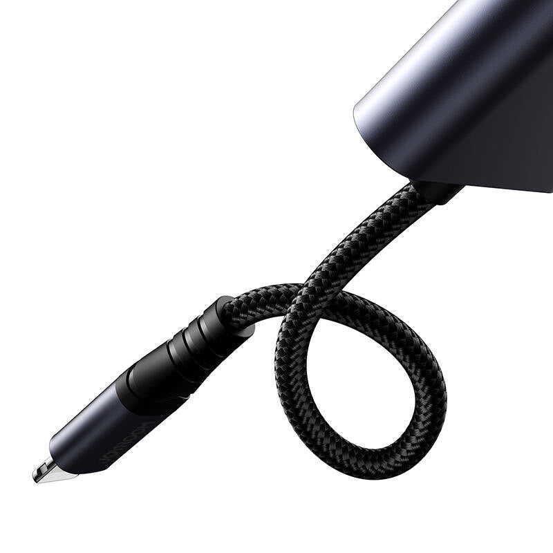 2-i-1 lydadapter Joyroom SY-L02 Lightning til Double Lightning (sort)