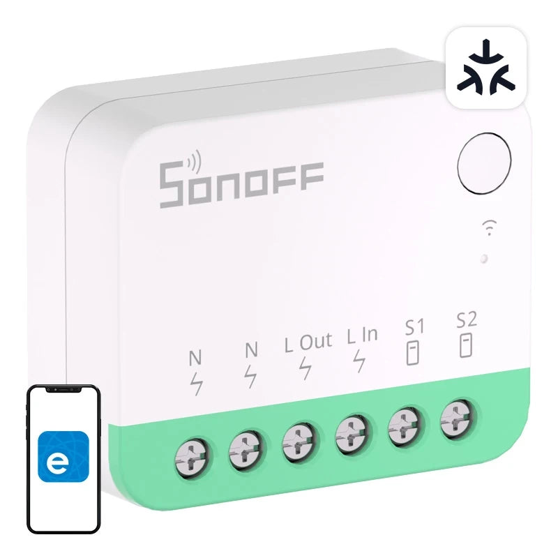 Smart mini-switch WiFi Sonoff MINIR4M Matter (HomeKit, SmartThings, Home Assistant)