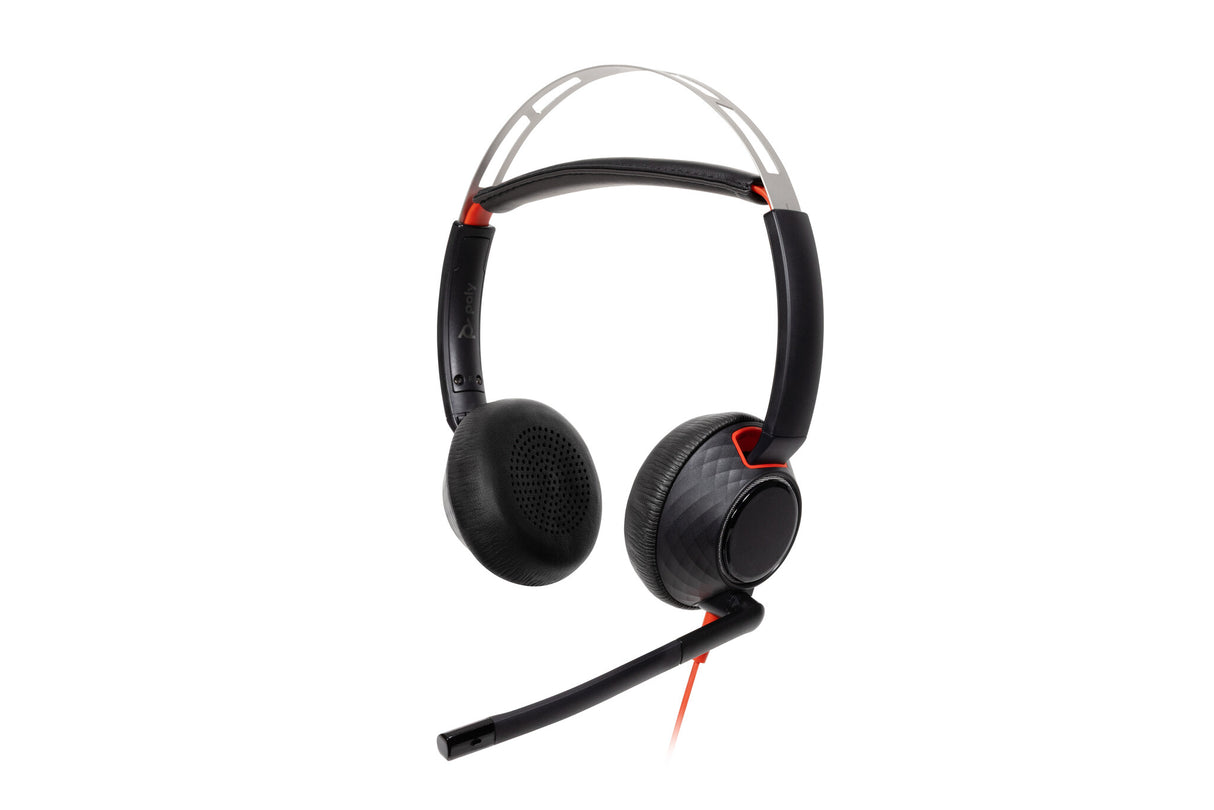 HP Poly Blackwire 5220 Stereo USB-C Headset +3.5mm Plug +USB-C/A Adapter