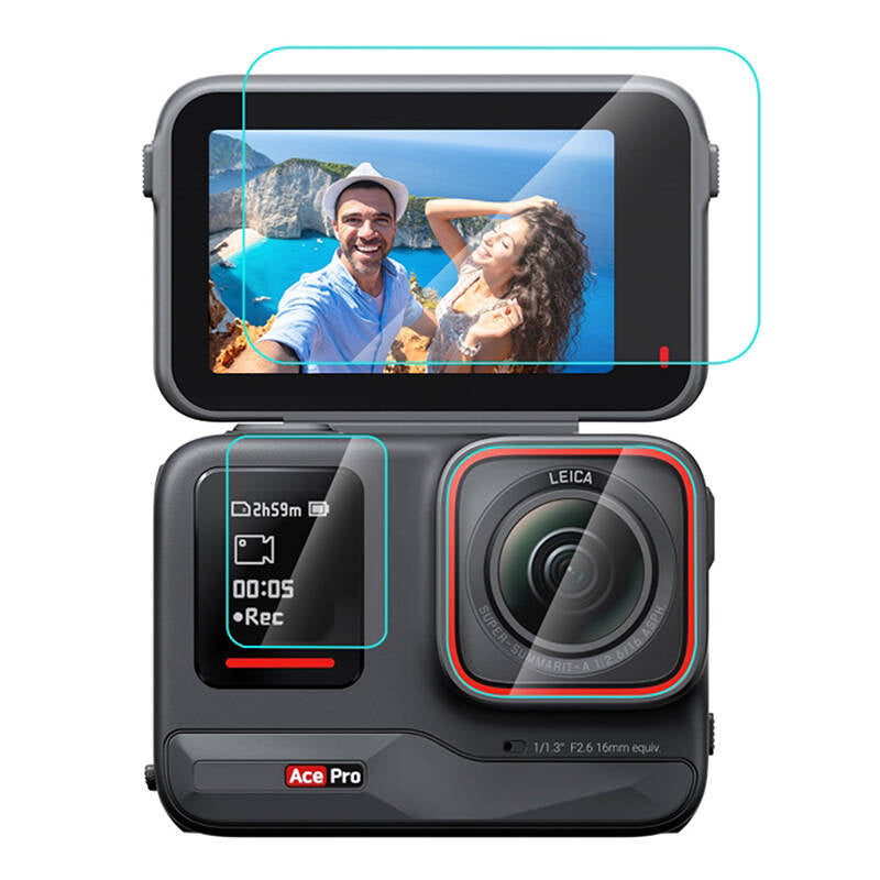 3 i 1 temperet glasfilm PULUZ til Insta360 Ace Pro (PU951T)