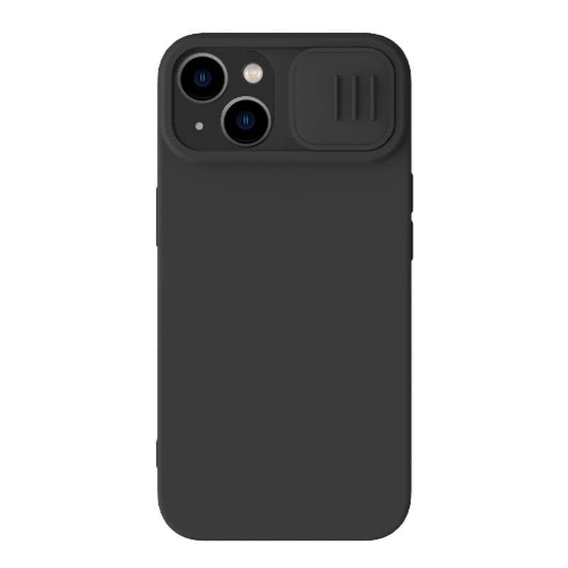 Nillkin CamShield Silky Silicone Case til iPhone 15 Plus (sort)