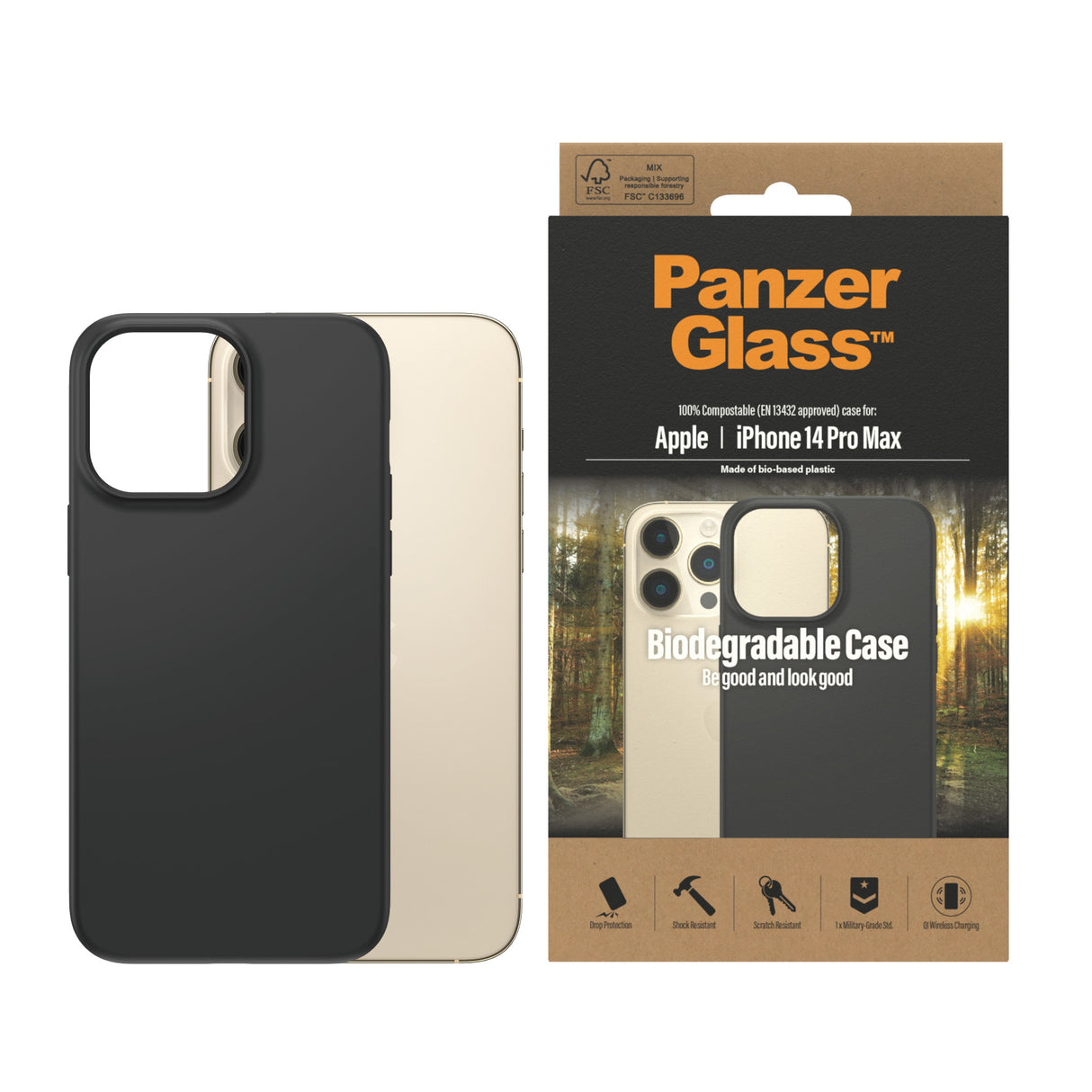 PanzerGlass Biodegradable Case - Apple iPhone 14 Pro Max - Black