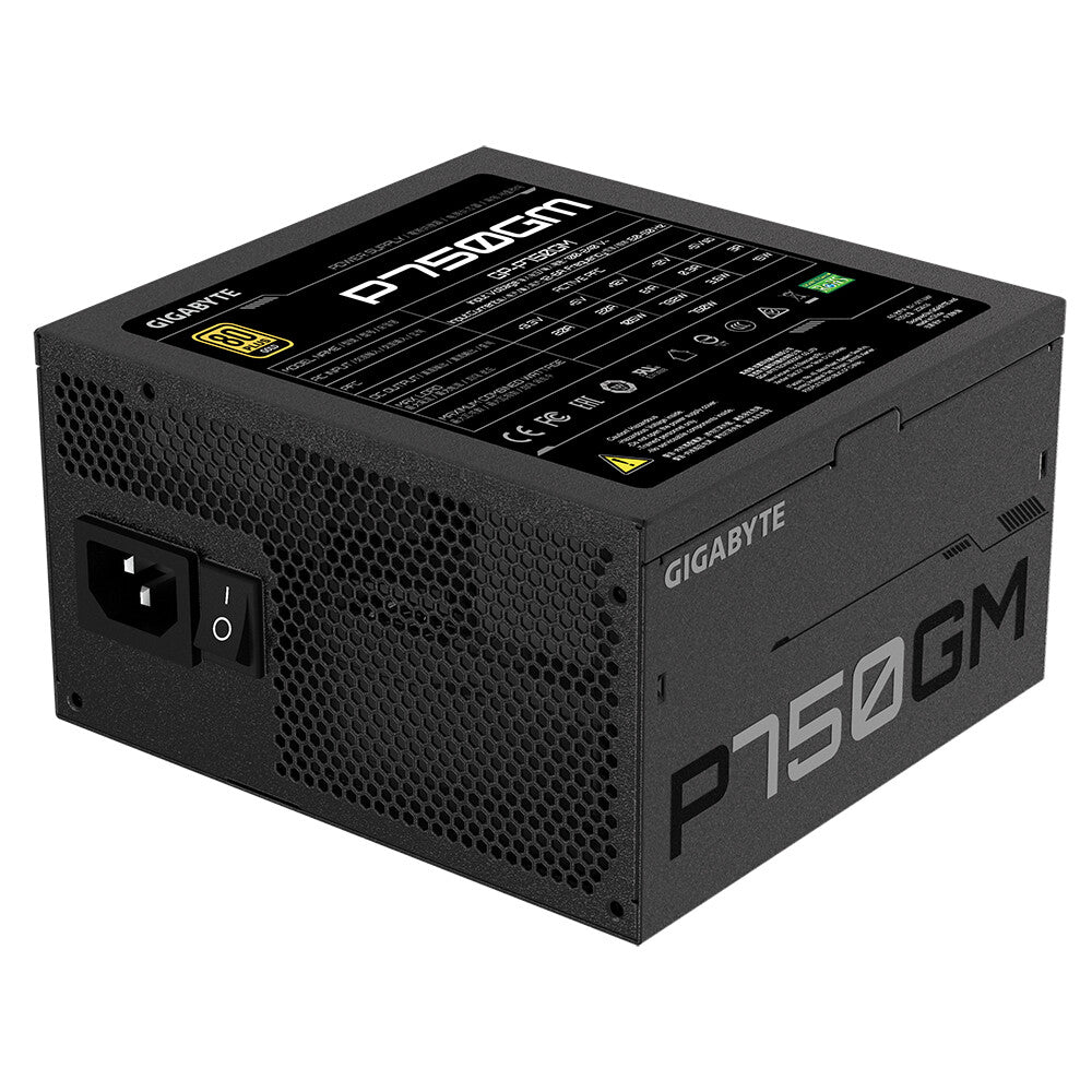 GIGABYTE P750GM enhed til strømforsyning 750 W 20+4 pin ATX ATX Sort