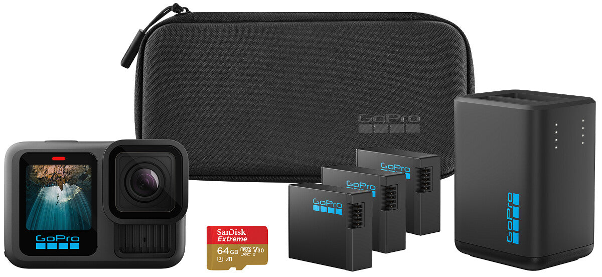 GoPro HERO13 Extended Power Bundle kamera til actionsport 27,6 MP 5.3K Ultra HD CMOS 25,4 / 1,9 mm (1 / 1.9") Wi-Fi 157 g