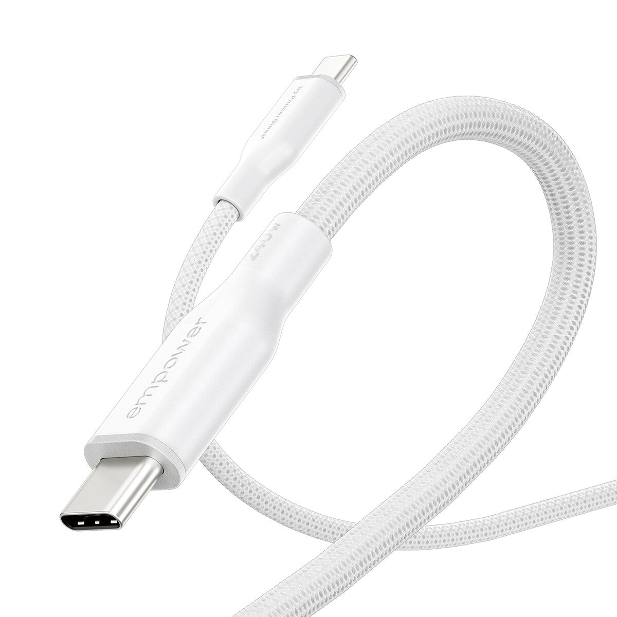 PanzerGlass empower™ by ® Racing 240W USB-C to USB-C Kabel | USB 2.0 | 2M | Silver White