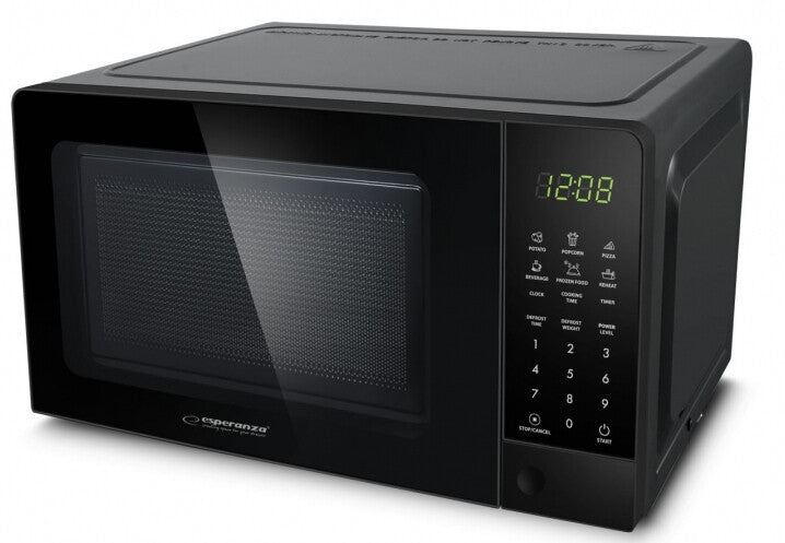 Esperanza EKO009 mikrobølgeovn Sort Solo mikroovn Bordplade 20 L 700 W