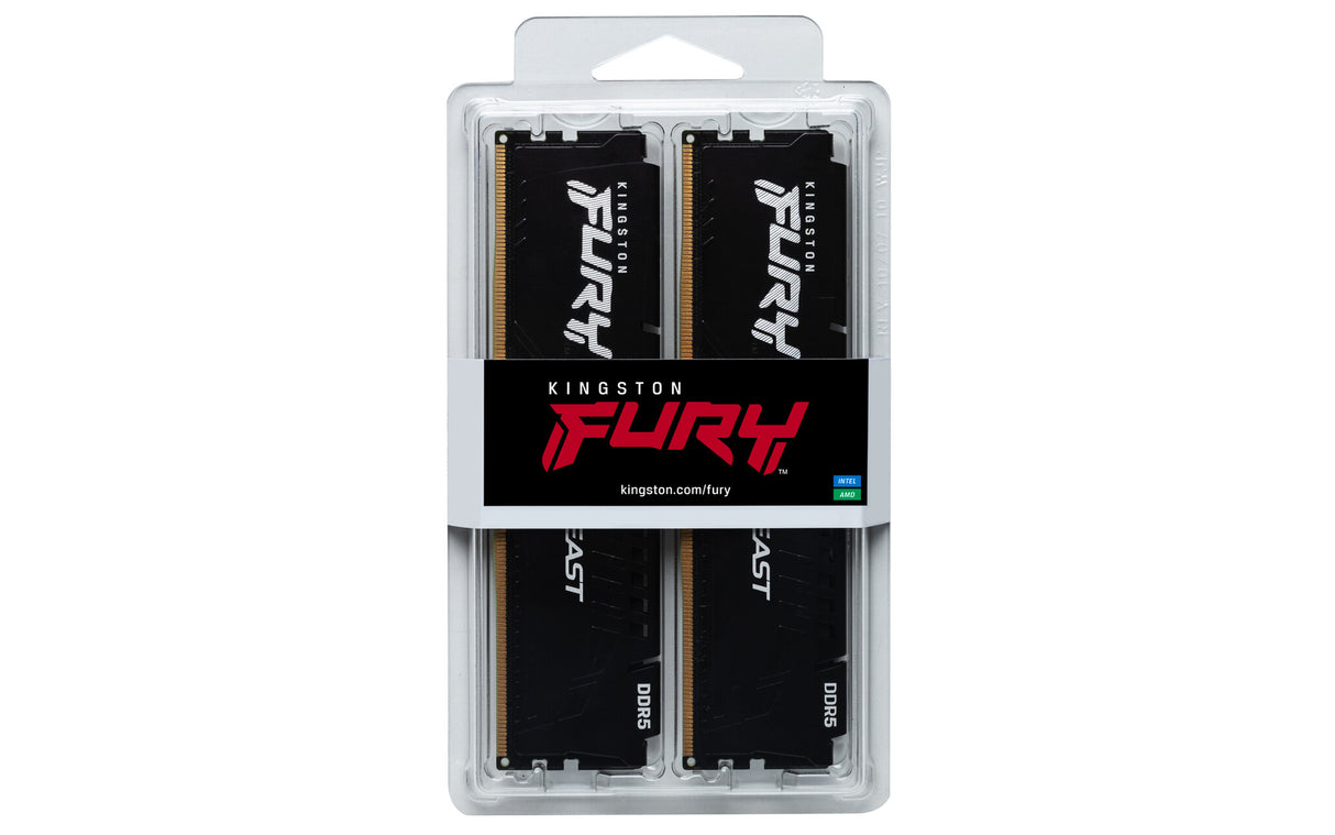Kingston Technology FURY Beast 32GB 6000MT/s DDR5 CL36 DIMM (sæt med 2) Black EXPO