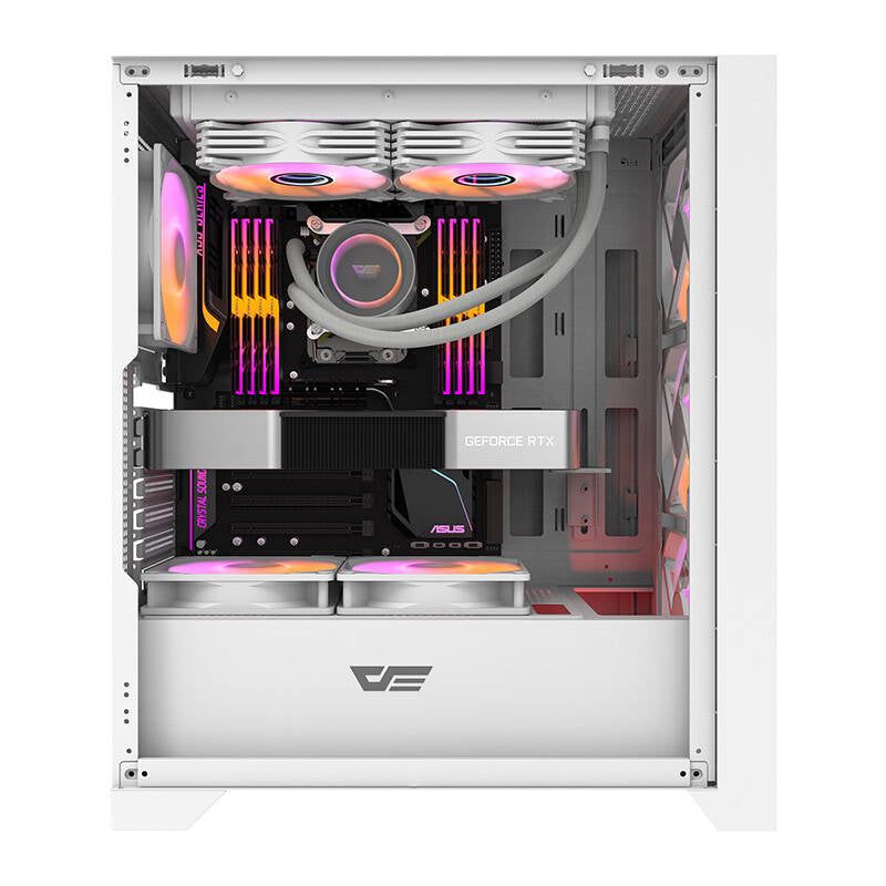 Darkflash DRX70 MESH computer case (hvid) + 4 RGB fans