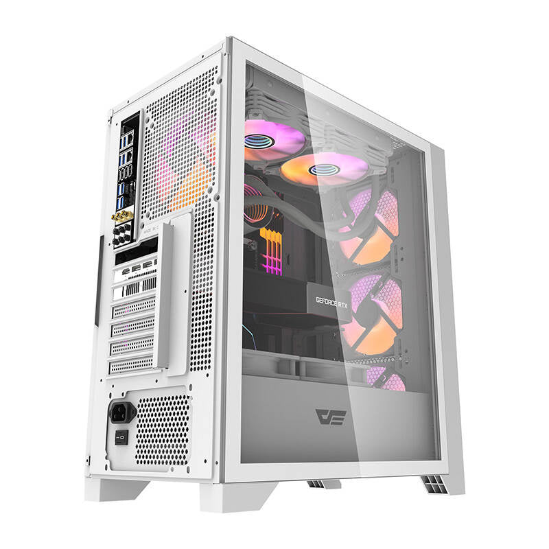 Darkflash DRX70 MESH computer case (hvid) + 4 RGB fans