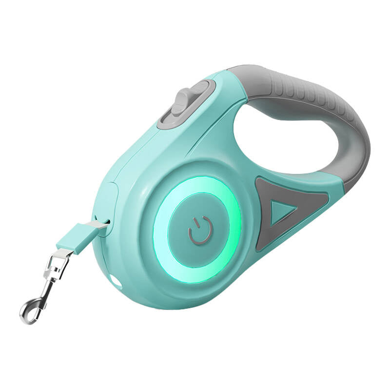 Rojeco Dog Automatic Leash LED 5 m (grøn)