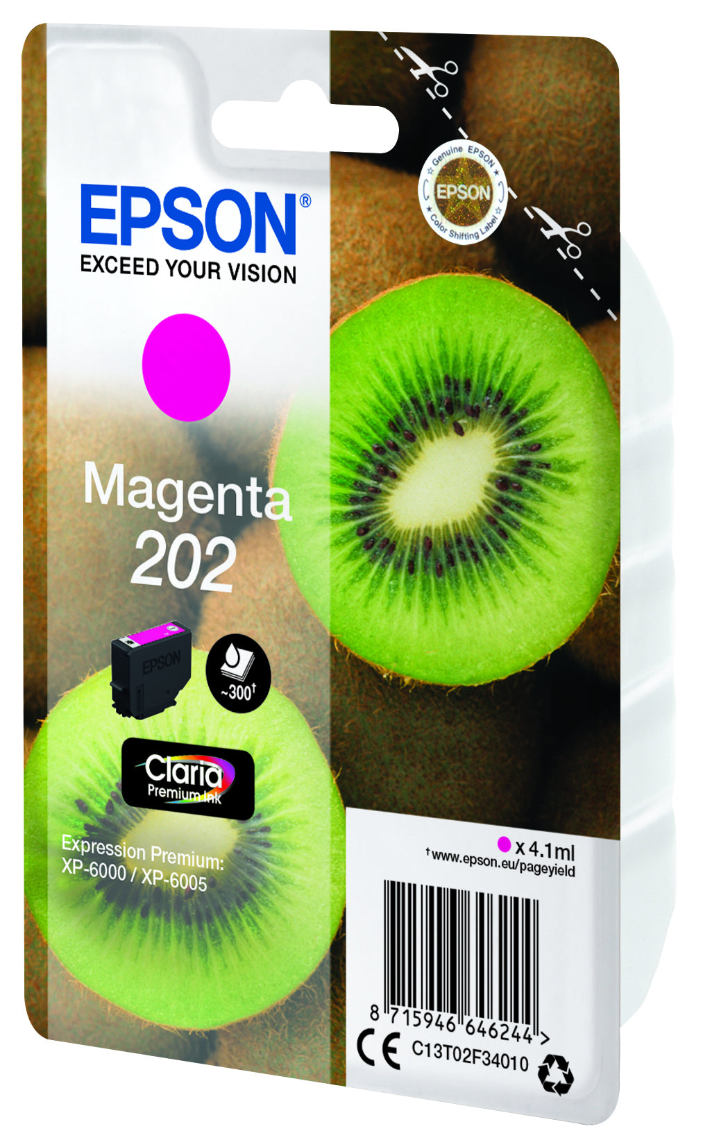 Epson Kiwi 202 blækpatron 1 stk Original Standard udbytte Magenta