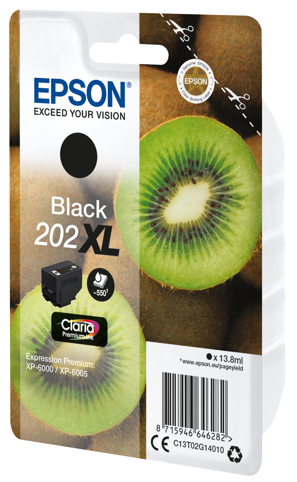 Epson Kiwi 202XL blækpatron 1 stk Original Højt (XL) udbytte Sort
