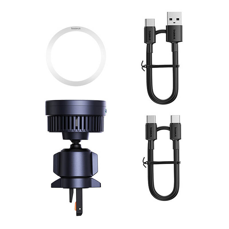 Baseus MagPro bilstøj med 15W Qi2.0 induktiv oplader (sort)