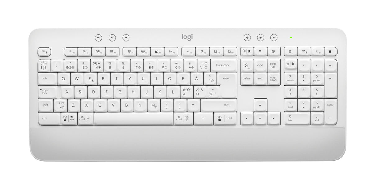 Logitech 920-011038 tastatur Mus inkluderet Kontor Bluetooth QWERTY Nordisk Hvid