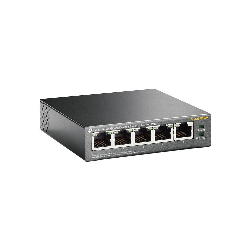 TP-Link TL-SG1005P Ikke administreret Gigabit Ethernet (10/100/1000) Strøm over Ethernet (PoE) Sort