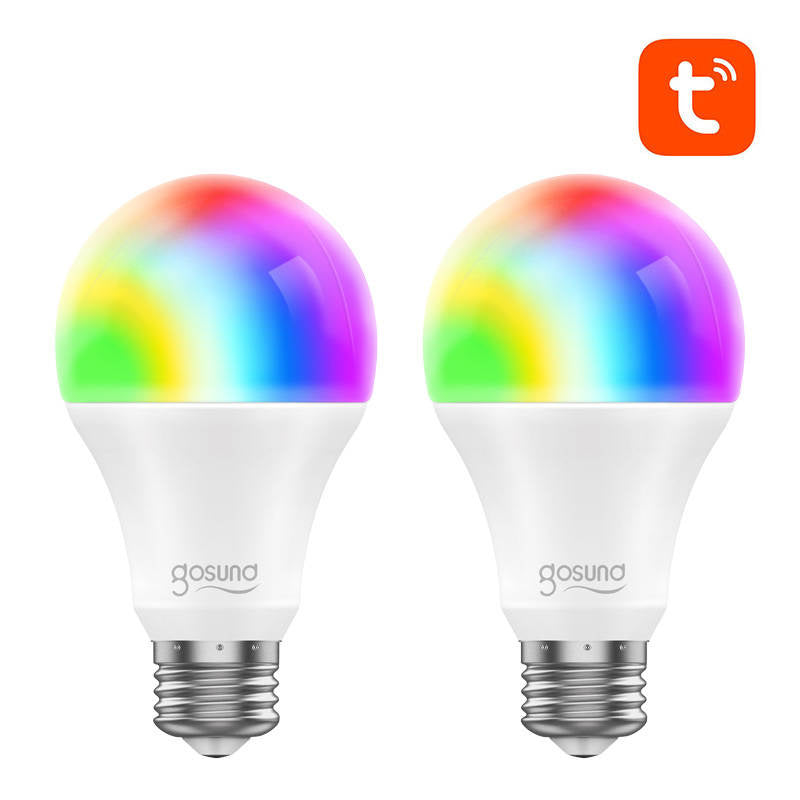 Smart Bulb WiFi RGB LED Gosund WB4-2 E27 (2-pakke) Tuya