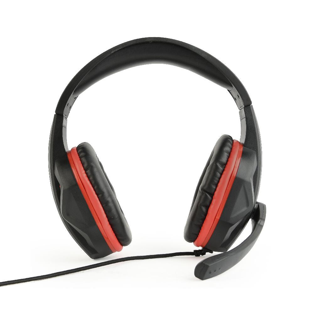 Gembird GHS-03 hovedtelefoner/headset Ledningsført Spil Sort, Rød