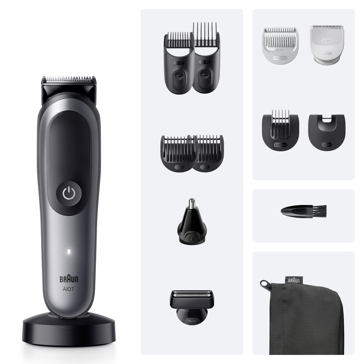Braun 80789908 skæg- og hårtrimmer Mørkegrå 21 Lithium-Ion (Li-Ion)