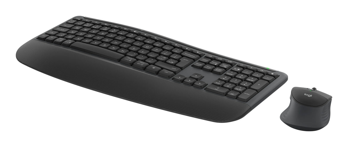 Logitech Signature Comfort Plus Combo MK880 tastatur Mus inkluderet Universel RF trådløs + Bluetooth QWERTY Dansk, Norsk, Svensk, Finsk Grafit