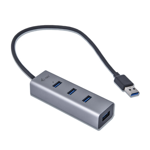 i-tec Metal U3HUBMETAL403 interface hub USB 3.2 Gen 1 (3.1 Gen 1) Type-A 5000 Mbit/s Grå