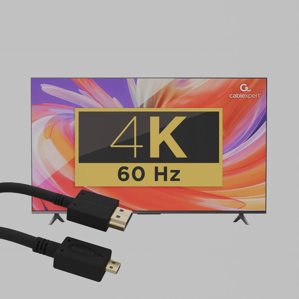 Gembird 3m HDMI-M/micro HDMI-M HDMI-kabel HDMI Type A (Standard) HDMI Type D (Micro) Sort