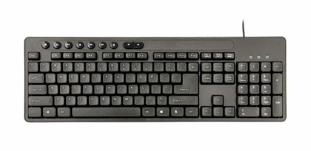 Gembird KBS-UM-04 tastatur Mus inkluderet Universel USB QWERTY US engelsk Sort