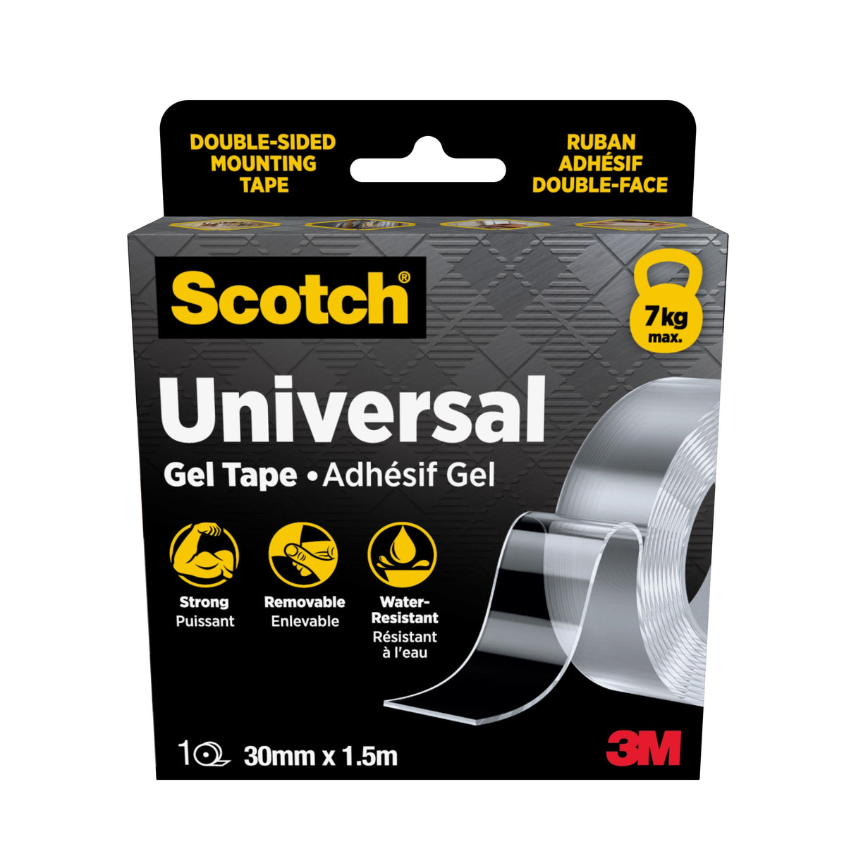 Scotch gel tape double sided transparent 30mmx1,5m