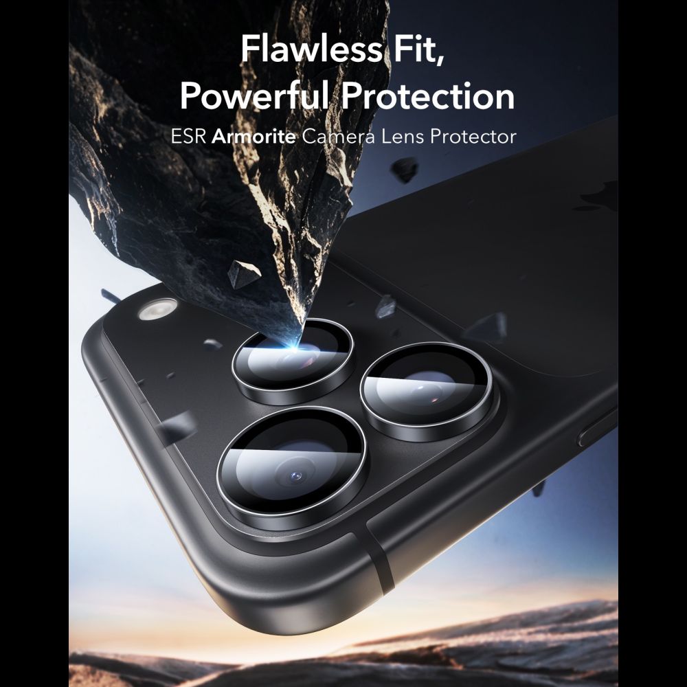 Kamera Beskyttelse Na Aparat Esr Armorite Camera Protector 2 Pack Iphone 18 Pro / 18 Pro Max Black